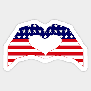 We Heart U.S.A. Patriot Series Sticker